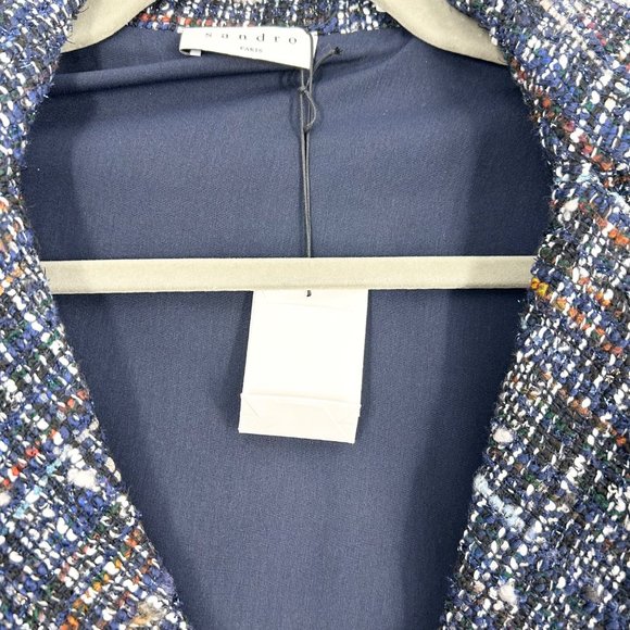 NWT Sandro Alizou Double-Breasted Bouclé-Tweed Mini Dress - Picture 7 of 9